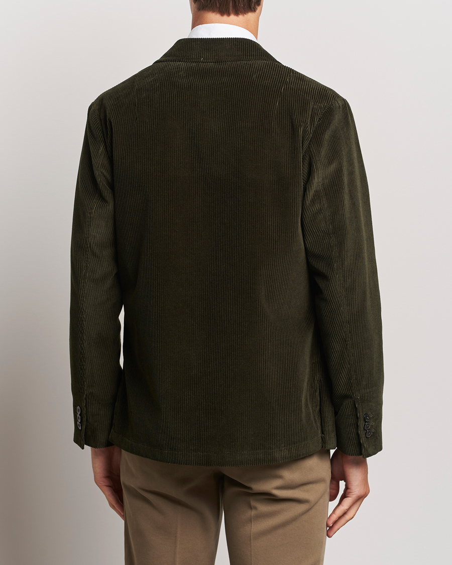 Homme | Blazers | Boglioli | Wale Corduroy Painter Jacket Dark Green