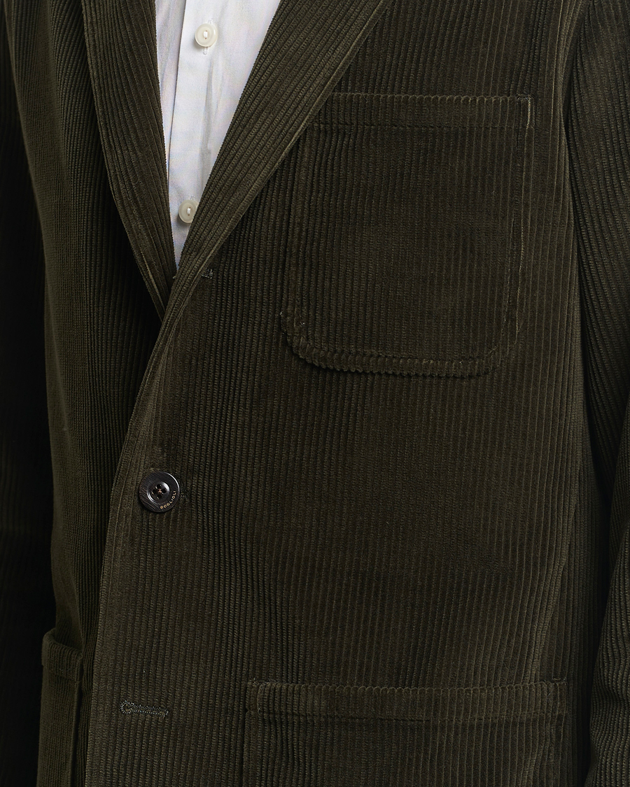 Homme | Blazers | Boglioli | Wale Corduroy Painter Jacket Dark Green