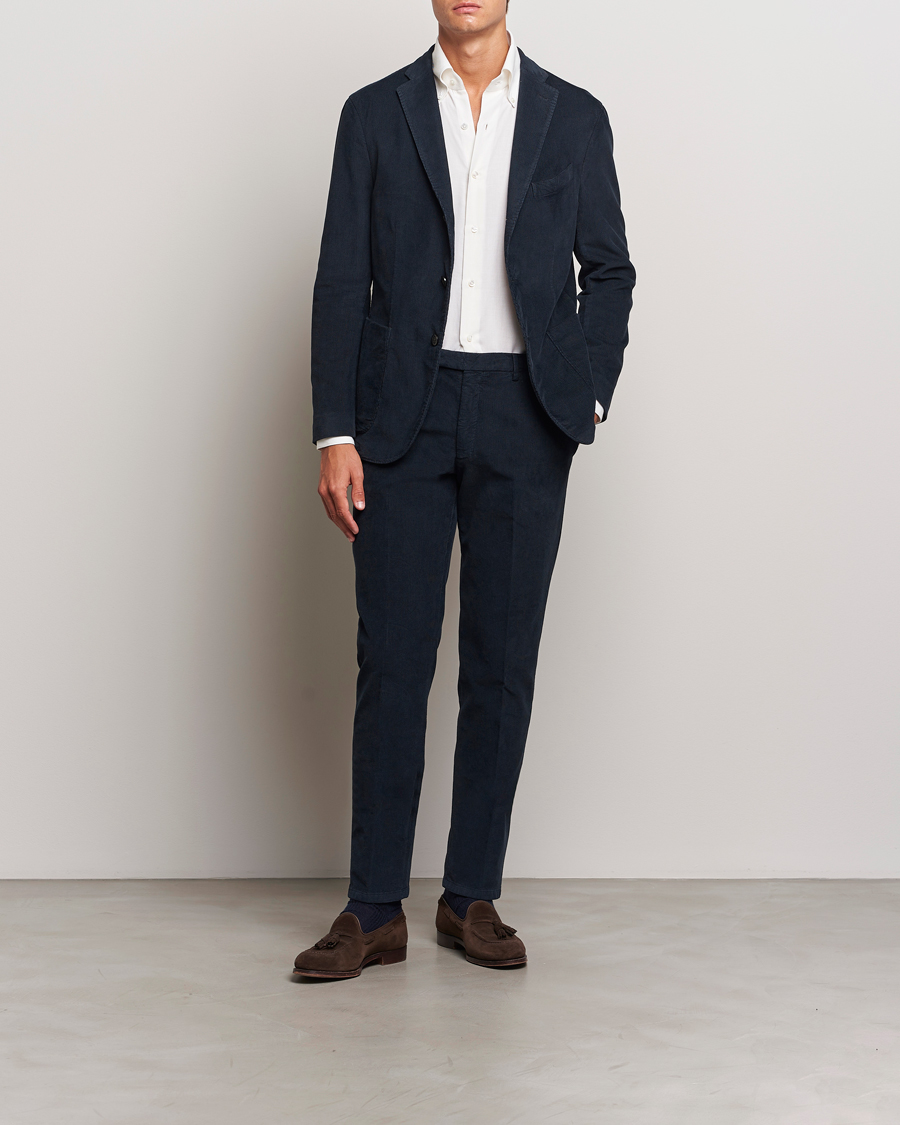 Homme | Costumes | Boglioli | K Jacket Baby Corduroy Suit Navy