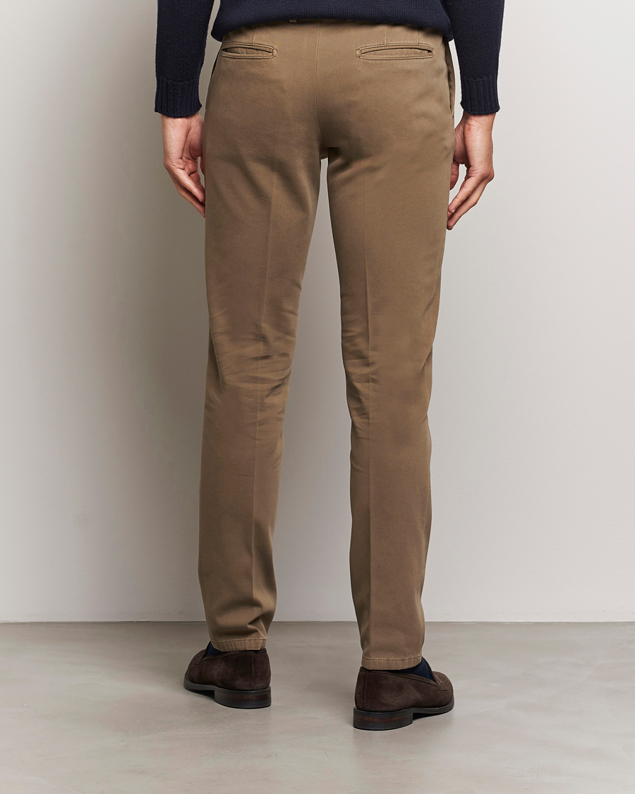 Homme | Pantalons | Boglioli | Cotton Twill Trousers Brown