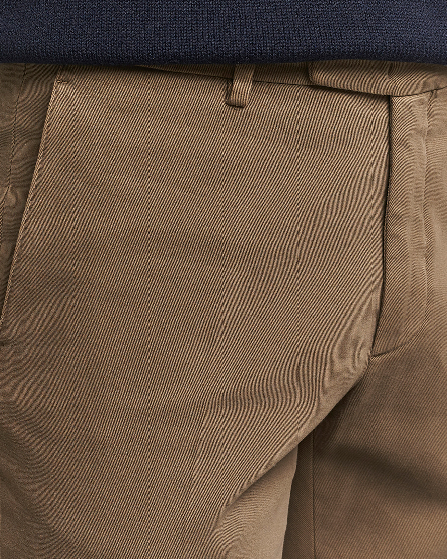 Homme | Pantalons | Boglioli | Cotton Twill Trousers Brown