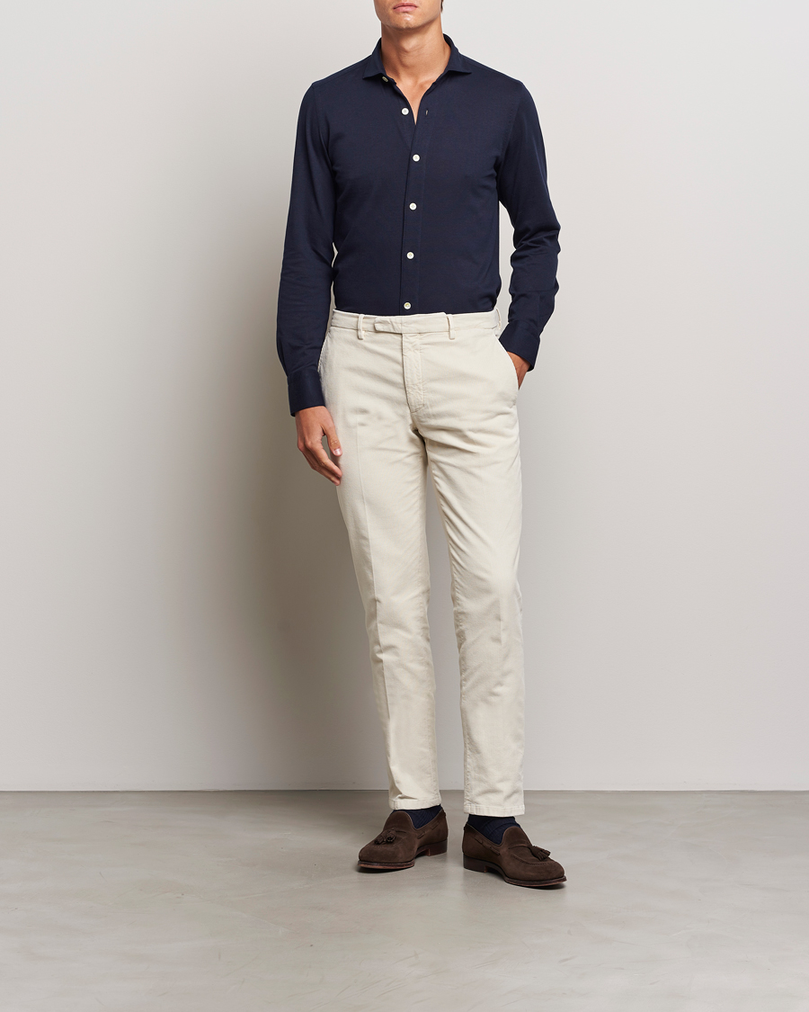 Homme | Pantalons | Boglioli | Corduroy Trousers Off White