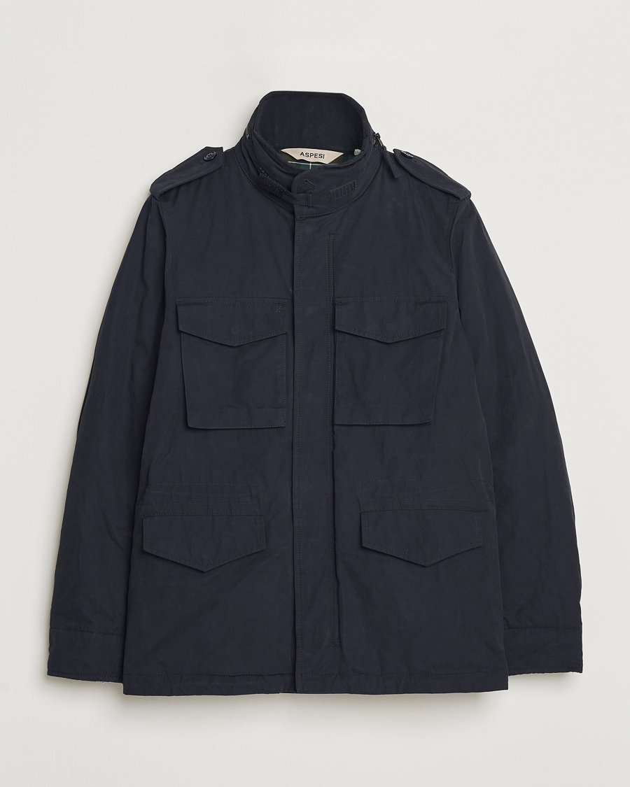 Homme | Manteaux Et Vestes | Aspesi | Cotton Field Jacket Midnight
