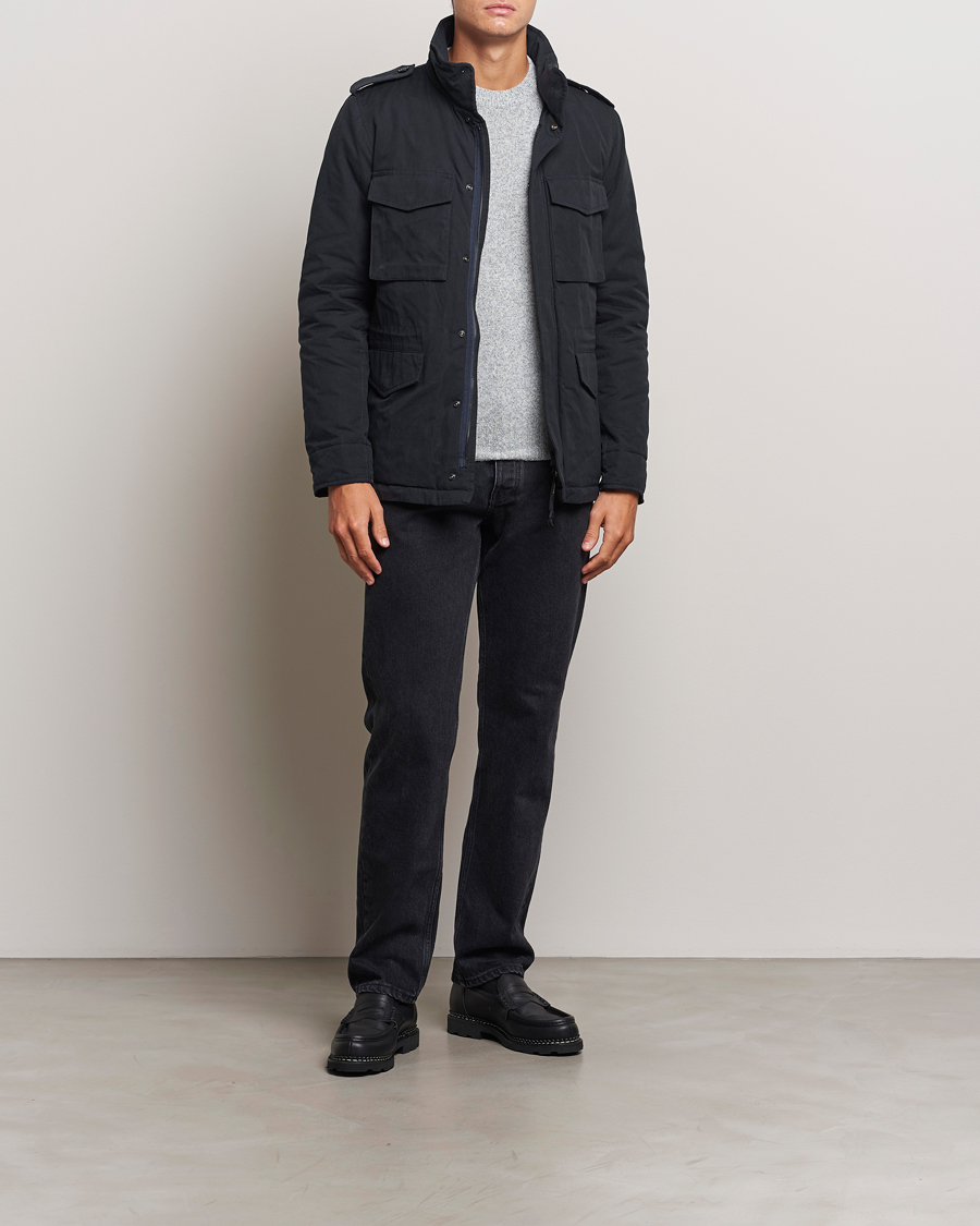 Homme | Manteaux Et Vestes | Aspesi | Cotton Field Jacket Midnight