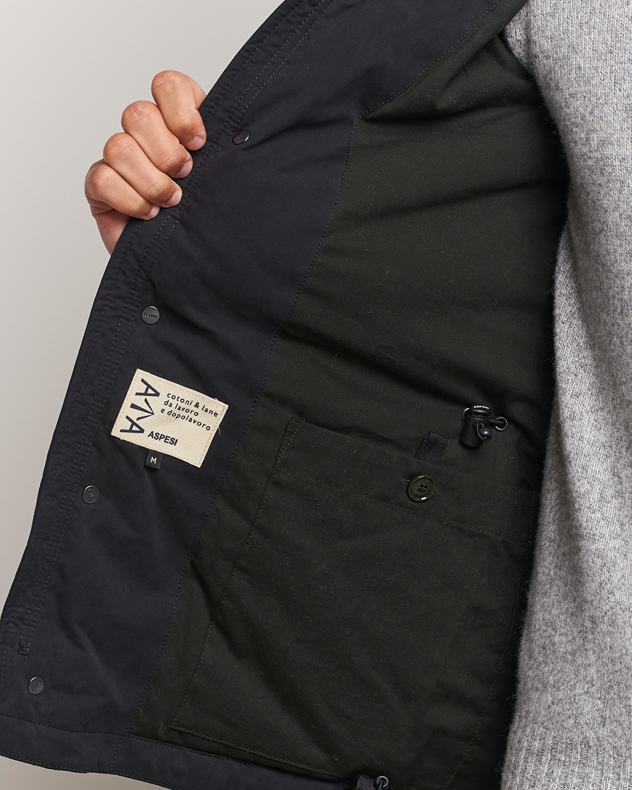 Homme | Manteaux Et Vestes | Aspesi | Cotton Field Jacket Midnight