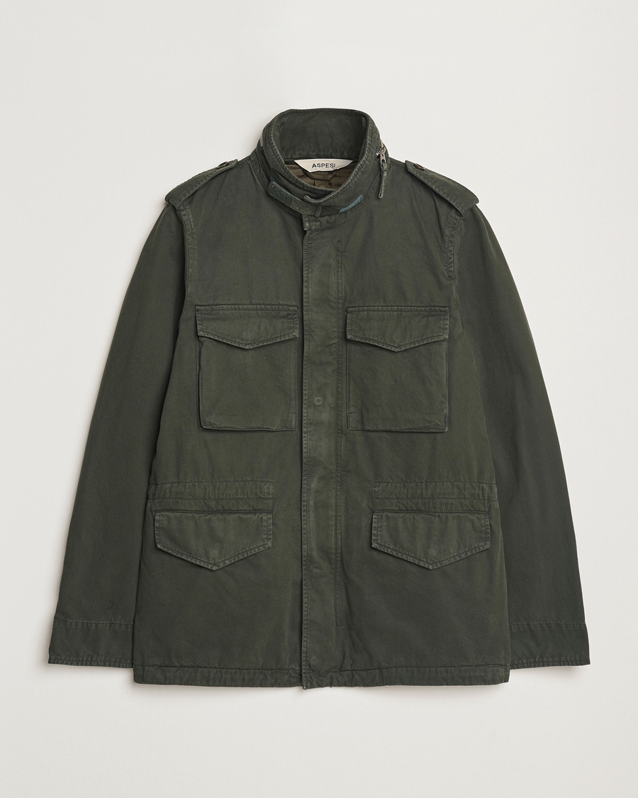 Homme | Manteaux Et Vestes | Aspesi | Lined Cotton Field Jacket Military
