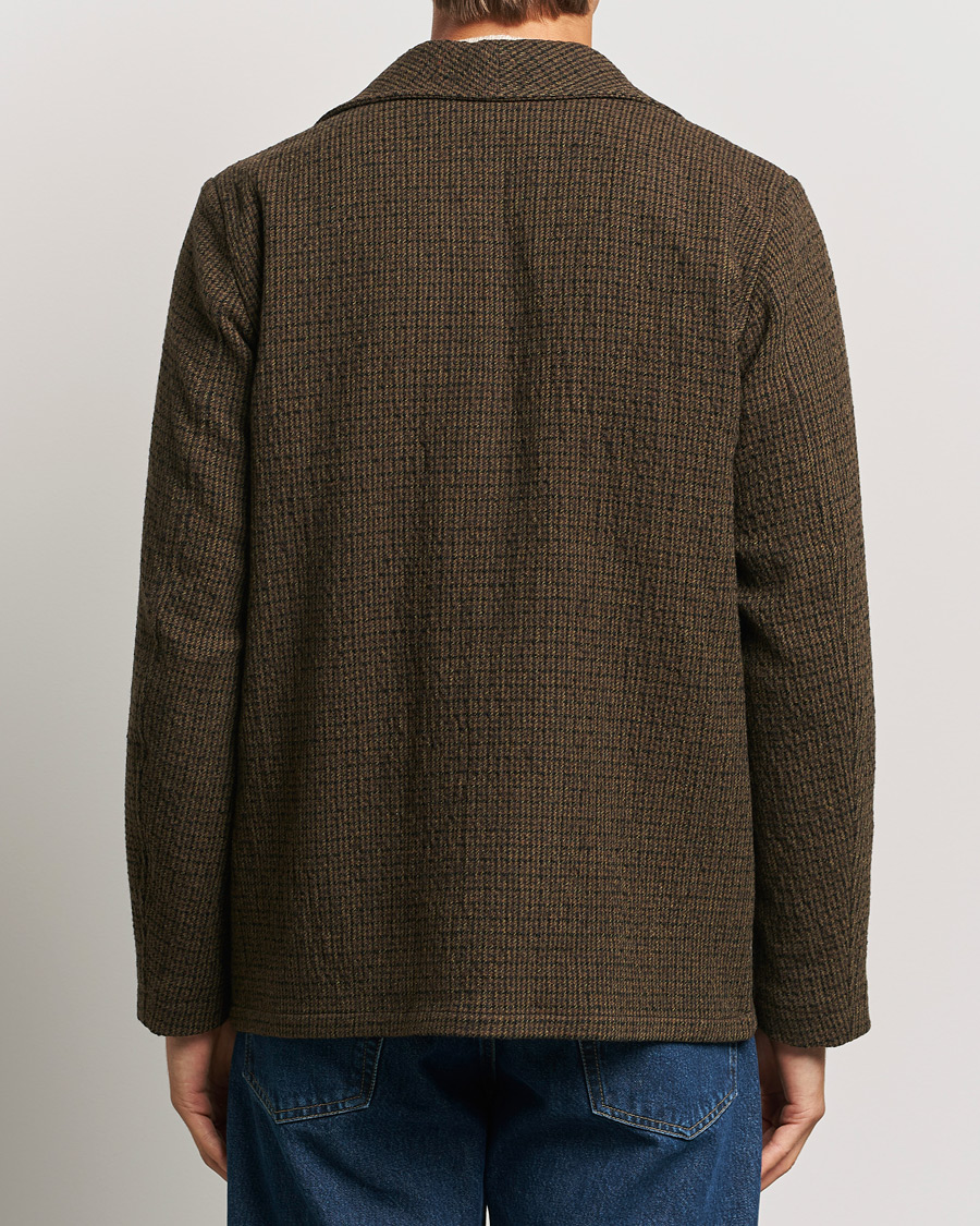 Homme | Manteaux Et Vestes | Aspesi | Wool Houndstooth Jacket Dark Brown