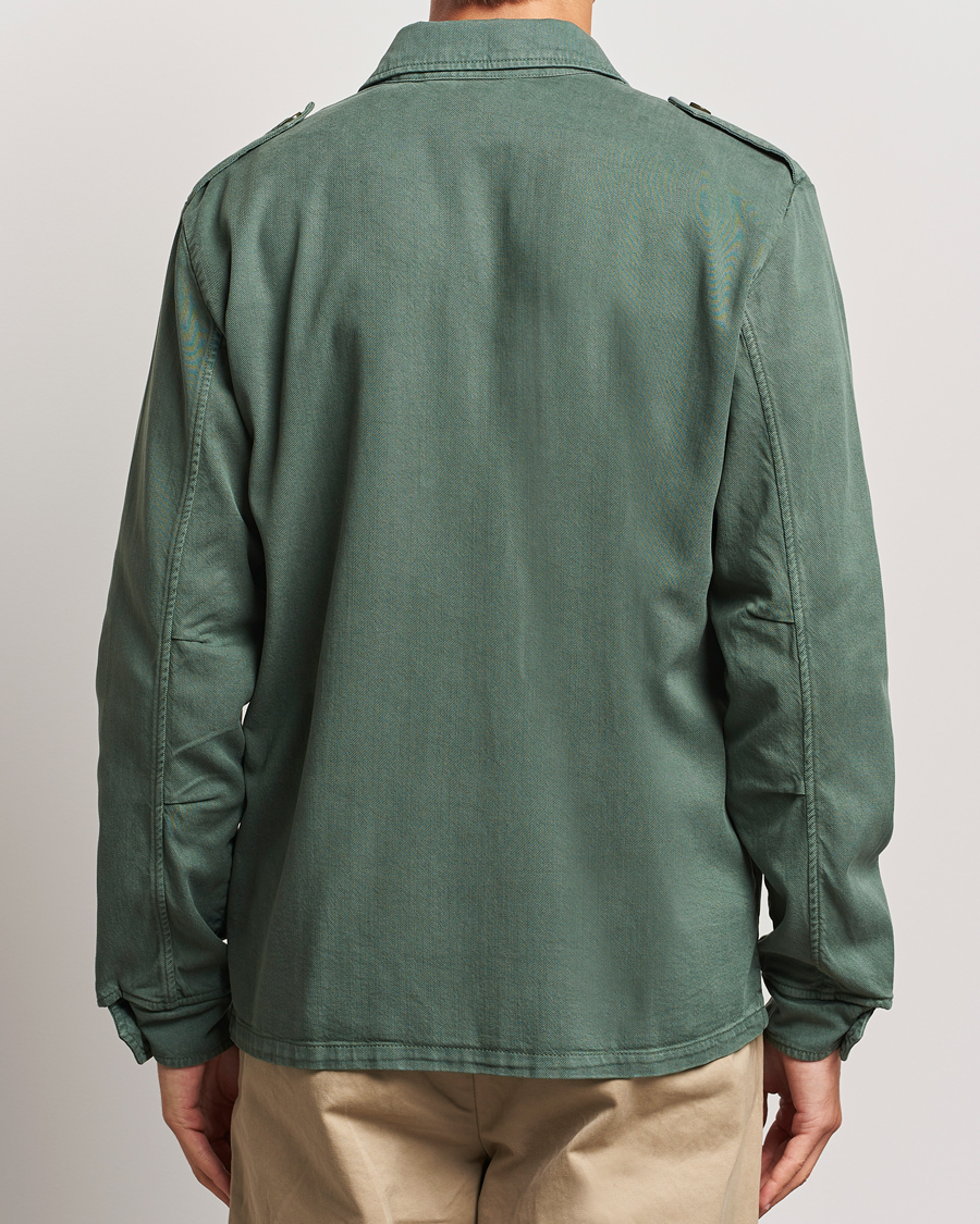 Homme | Manteaux Et Vestes | Aspesi | Twill Cotton Shirt Jacket Green