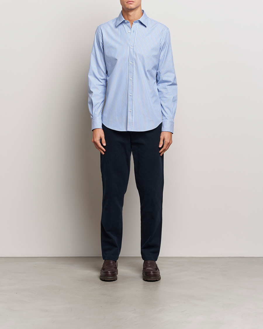 Homme | Chemises | Aspesi | Striped Oxford Shirt Light Blue
