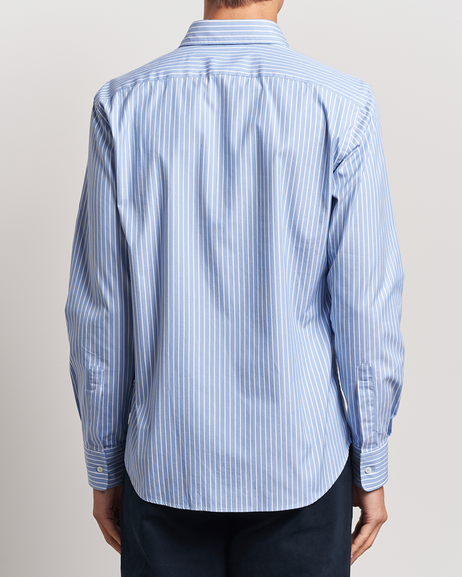 Homme | Chemises | Aspesi | Striped Oxford Shirt Light Blue