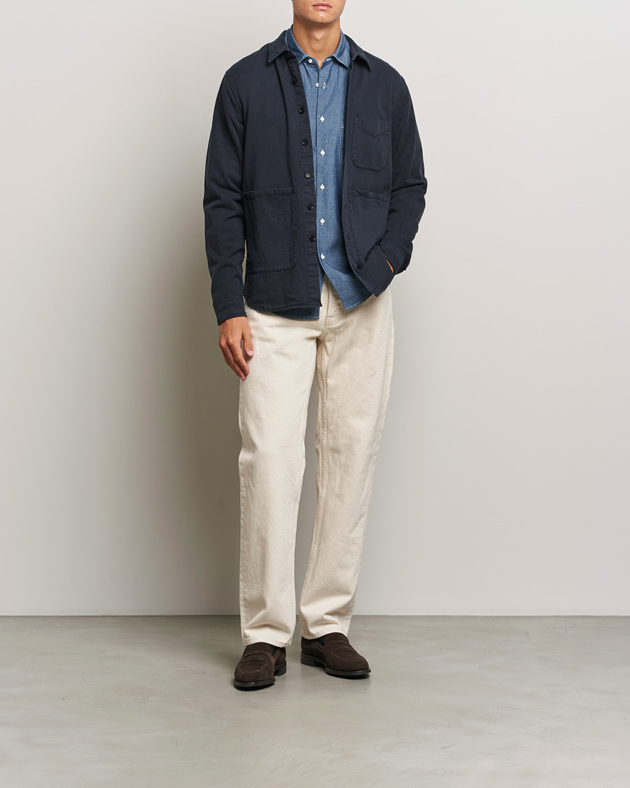 Homme | Chemises | Aspesi | Cotton Utility Shirt Navy