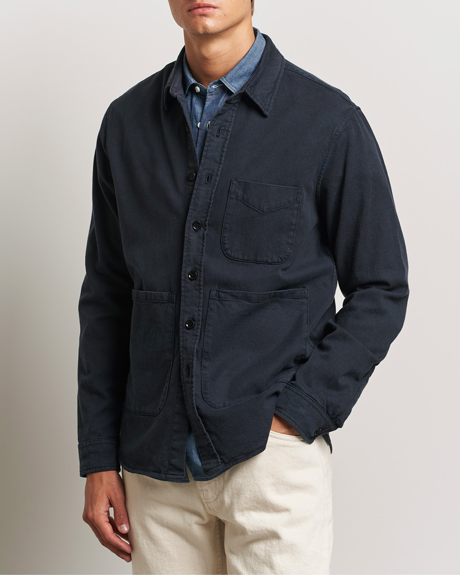 Homme | Chemises | Aspesi | Cotton Utility Shirt Navy