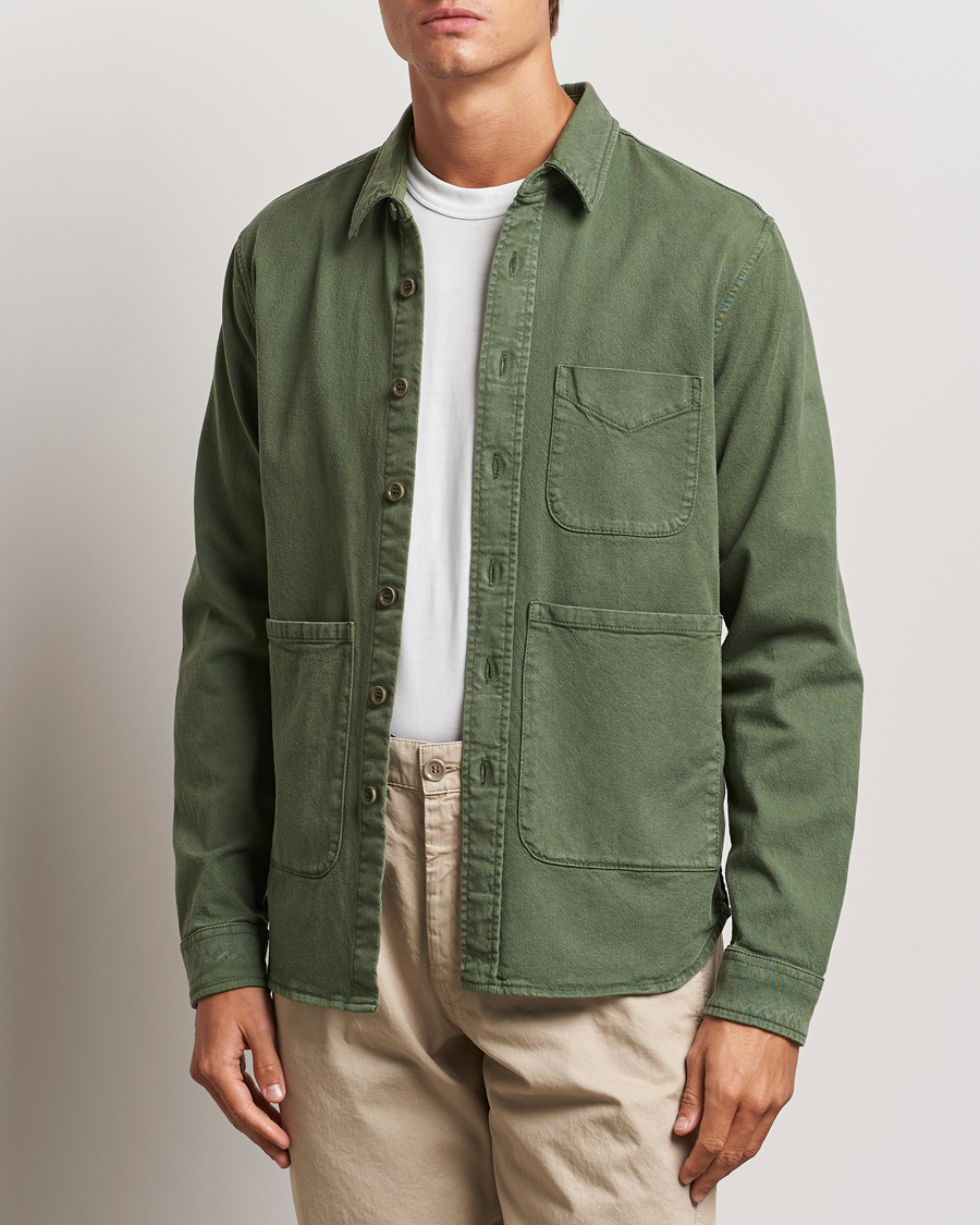 Homme | Chemises | Aspesi | Cotton Utility Shirt Green