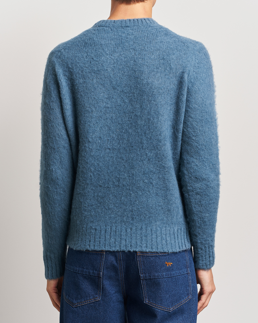 Homme | Pulls Et Tricots | Aspesi | Brushed Shetland Sweater Blue