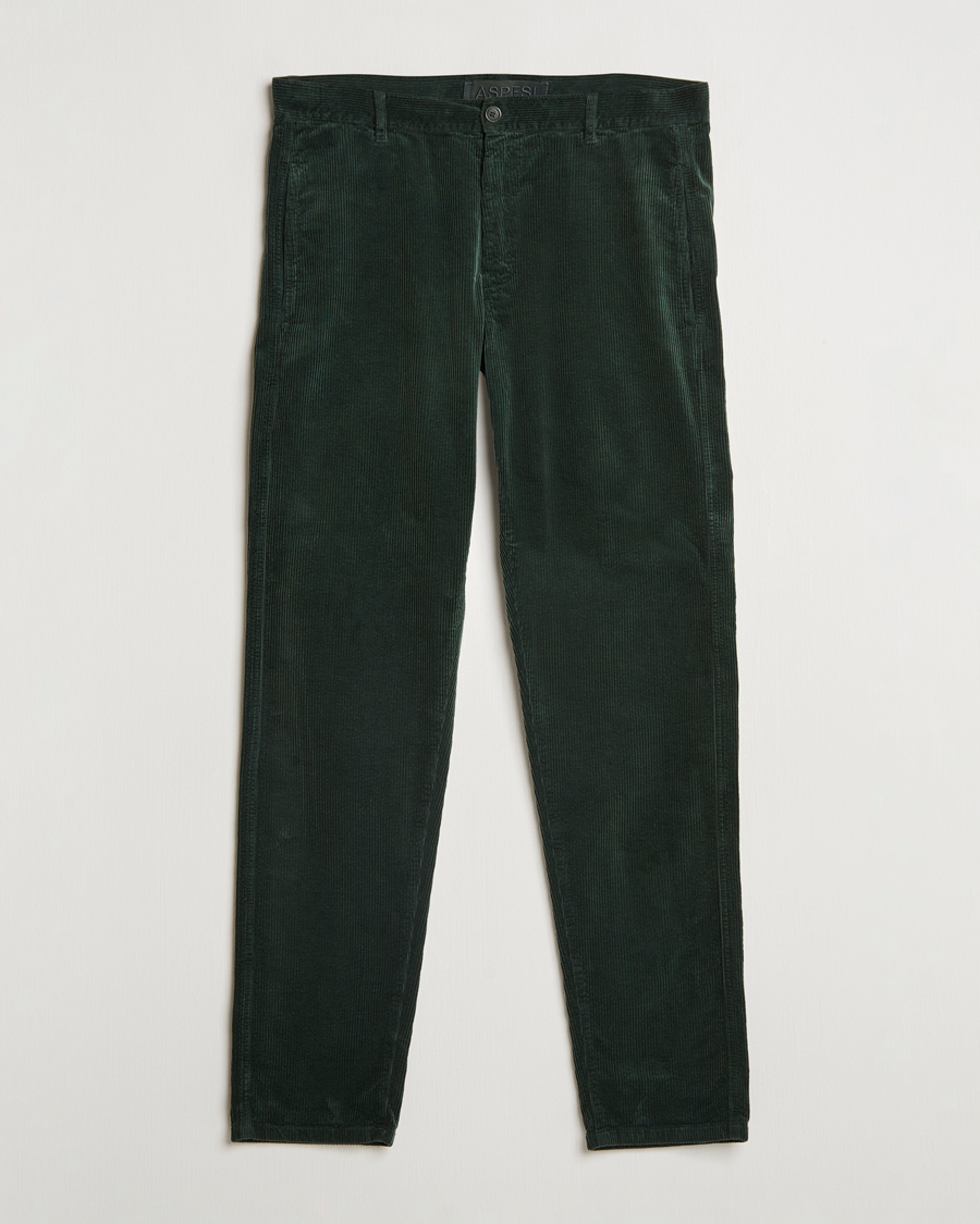 Homme | Pantalons | Aspesi | Corduroy Pants Dark Green