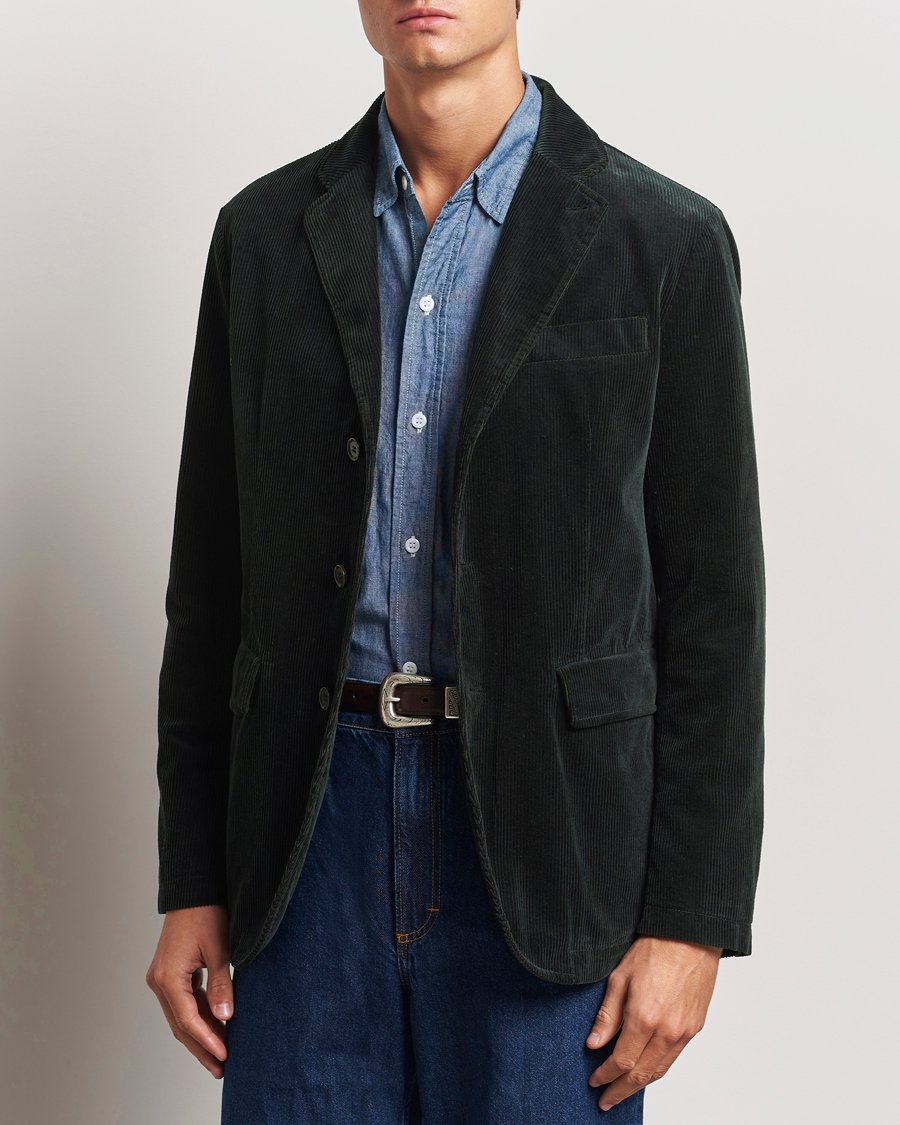 Homme | Blazers | Aspesi | Corduroy Blazer Dark Green