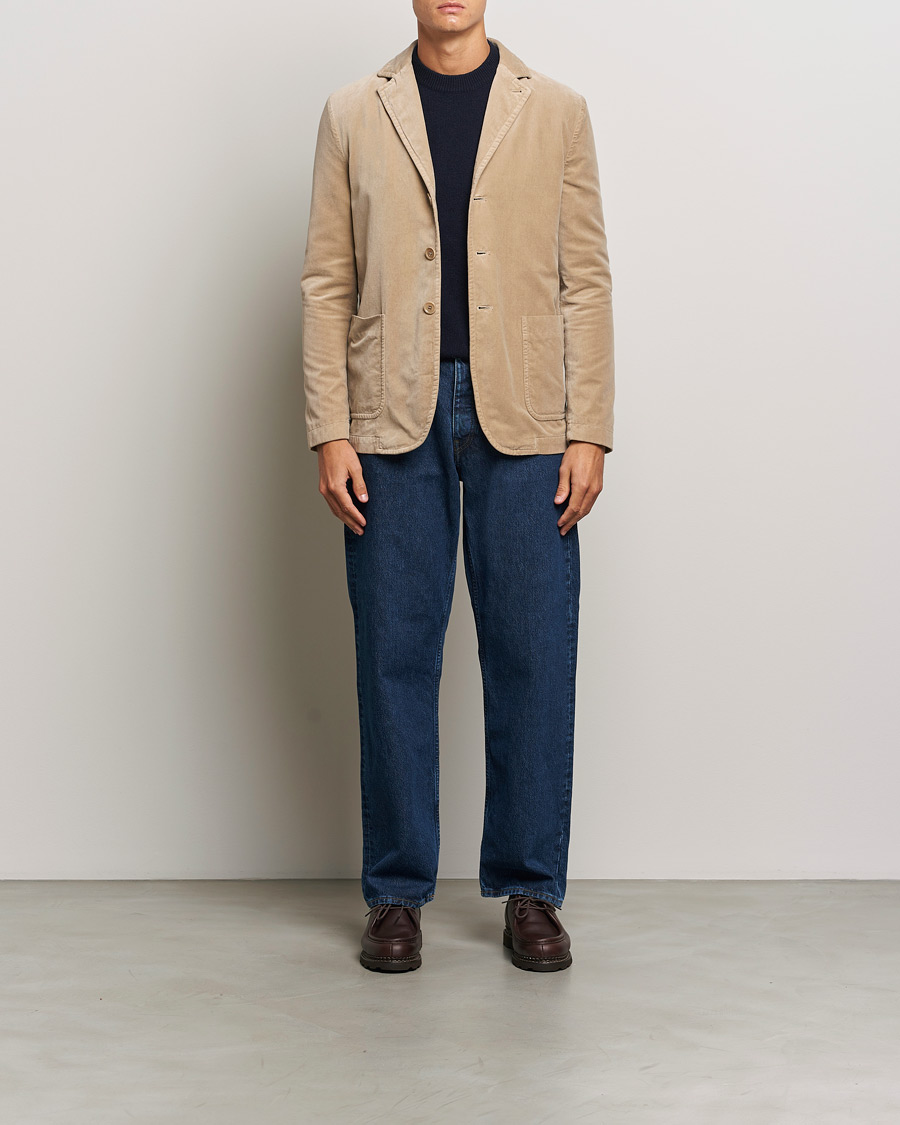 Homme | Blazers | Aspesi | Velvet Casual Jacket Beige