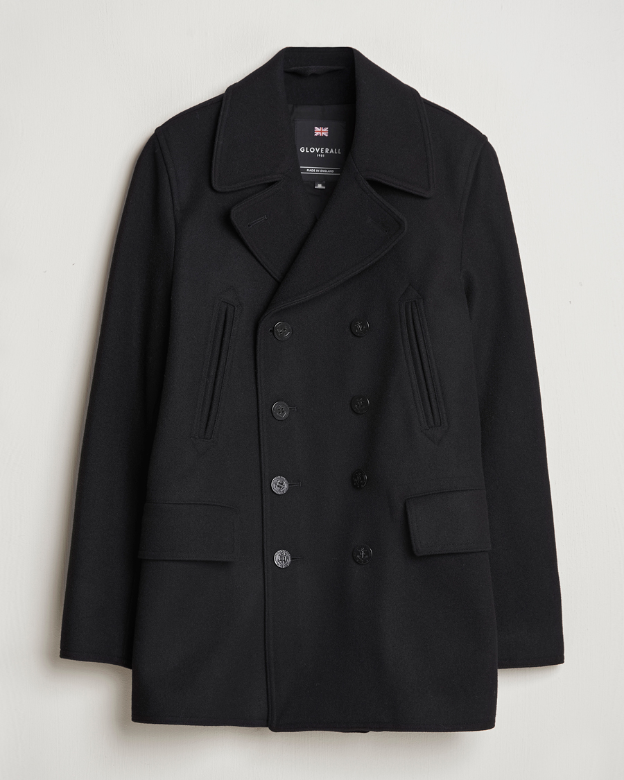 Homme | Manteaux Et Vestes | Gloverall | Churchill Reefer Peacoat Black