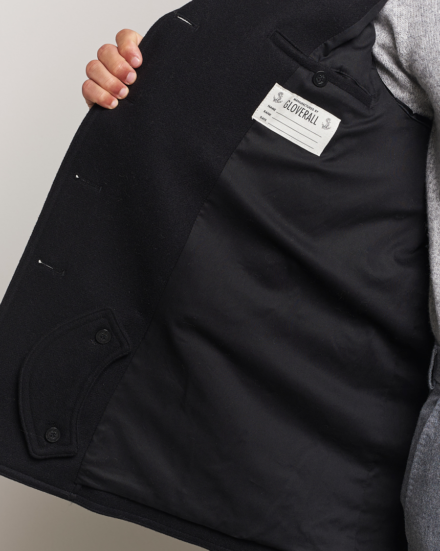 Homme | Manteaux Et Vestes | Gloverall | Churchill Reefer Peacoat Black