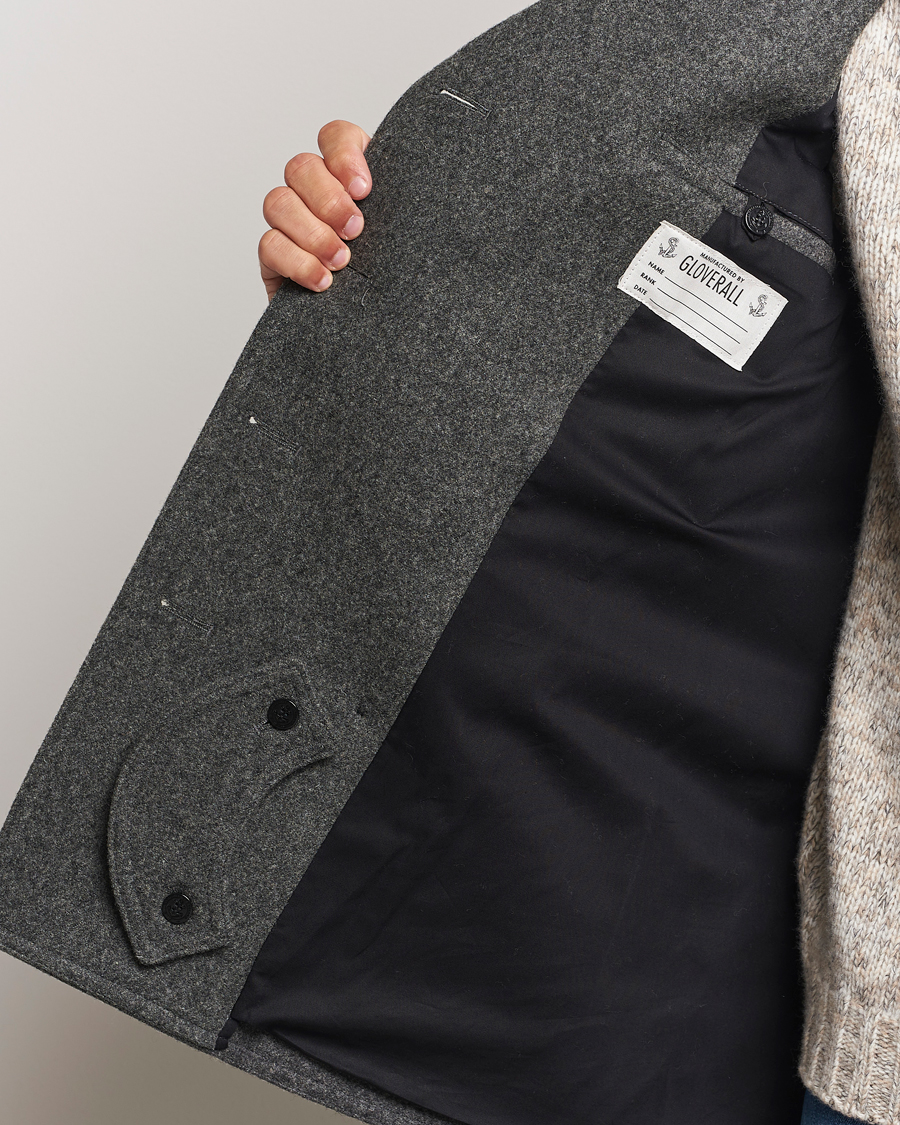 Homme | Manteaux Et Vestes | Gloverall | Churchill Reefer Peacoat Grey