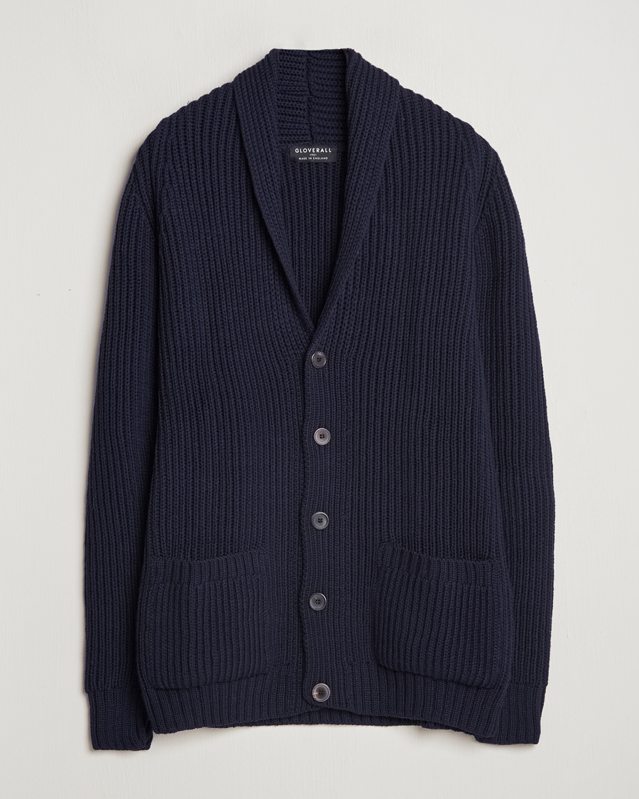 Homme | Pulls Et Tricots | Gloverall | Shawl Collar Cardigan Navy