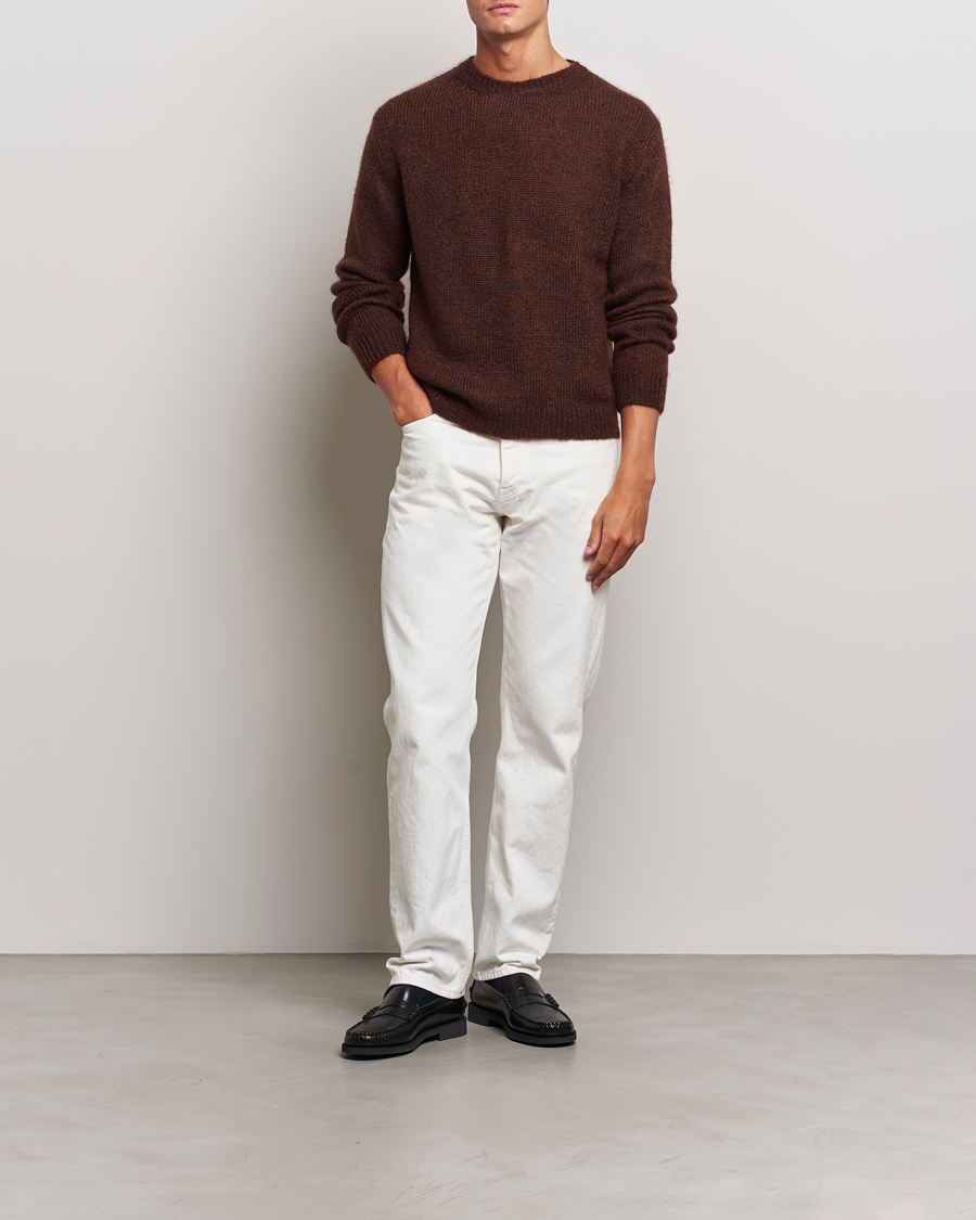 Homme | Pulls Et Tricots | Massimo Alba | Mohair Crew Neck Cocco