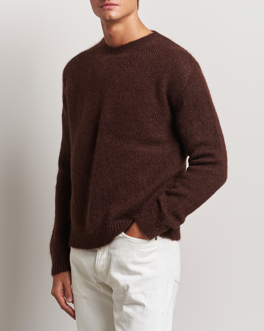 Homme | Pulls Et Tricots | Massimo Alba | Mohair Crew Neck Cocco