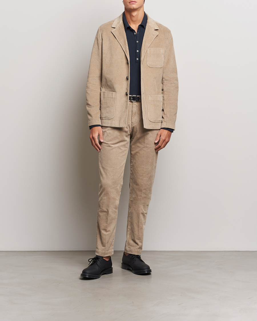 Homme | Manteaux Et Vestes | Massimo Alba | Baglietto Wale Corduroy Jacket Beige
