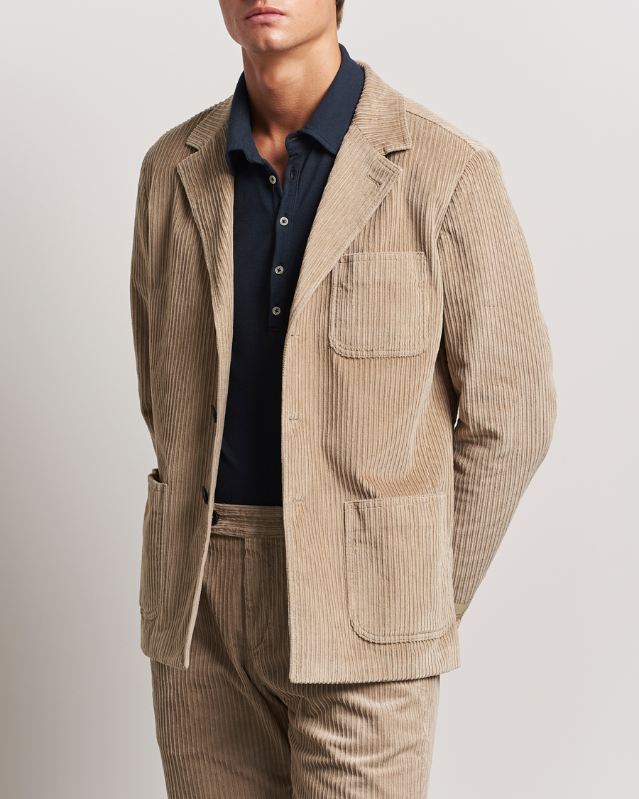 Homme | Manteaux Et Vestes | Massimo Alba | Baglietto Wale Corduroy Jacket Beige