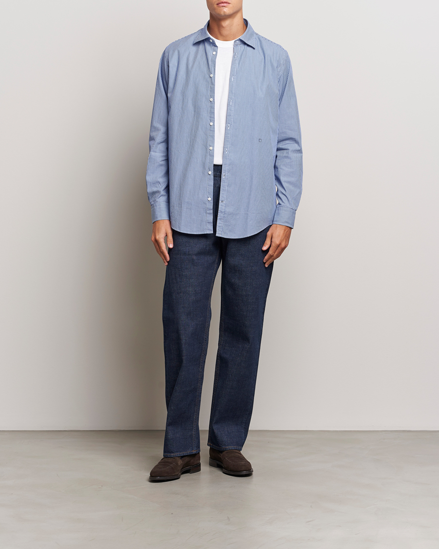 Homme | Chemises | Massimo Alba | Genova Casual Shirt Blue Stripe
