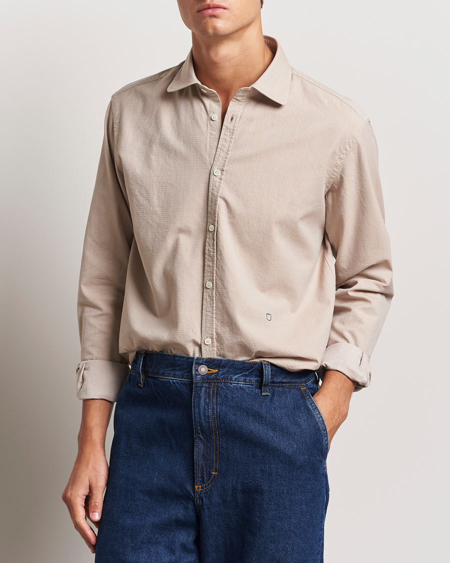 Homme | Chemises | Massimo Alba | Canary Cotton Voile Casual Shirt Beige