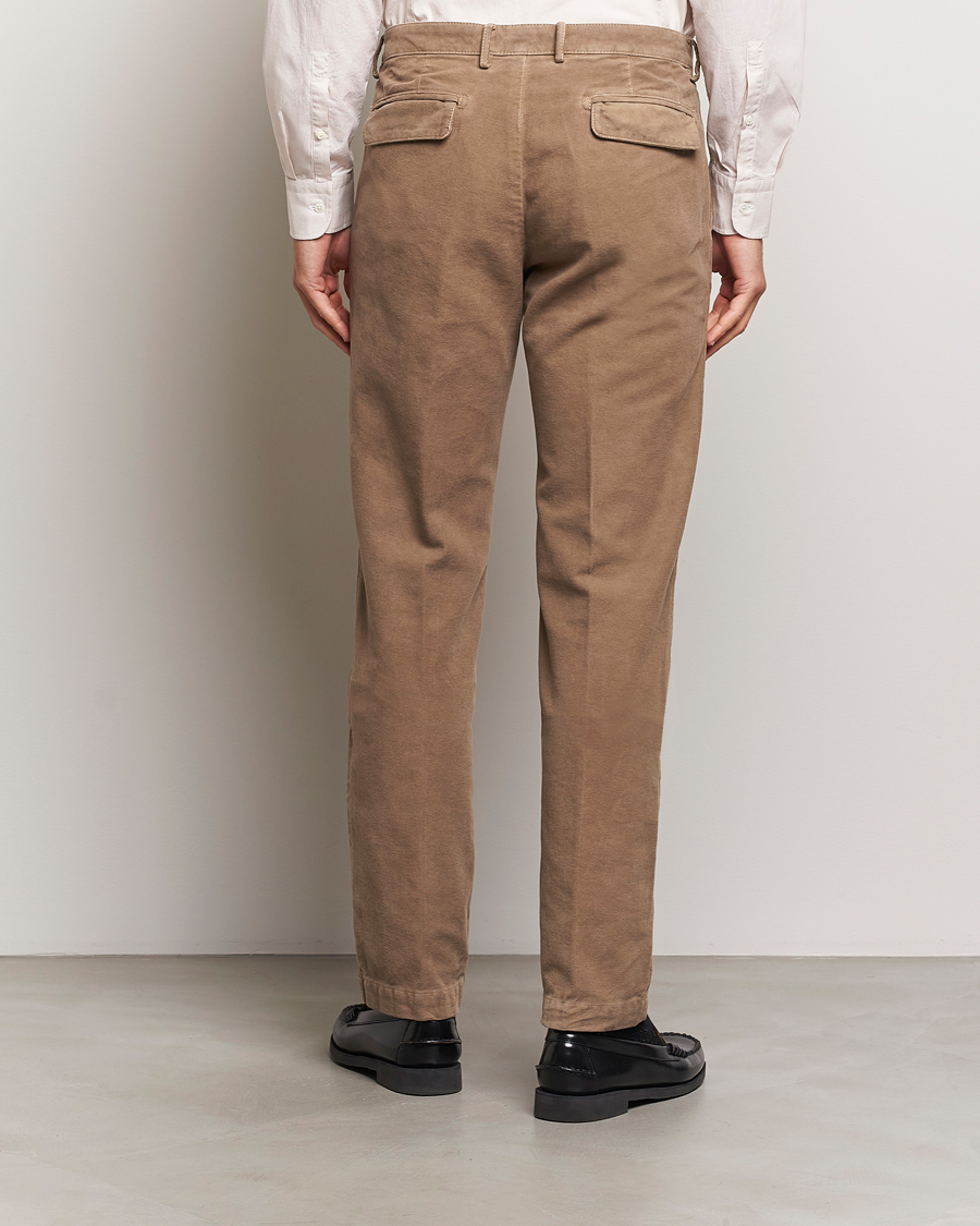 Homme | Pantalons | Massimo Alba | Ionio Pleated Moleskine Trousers Brown