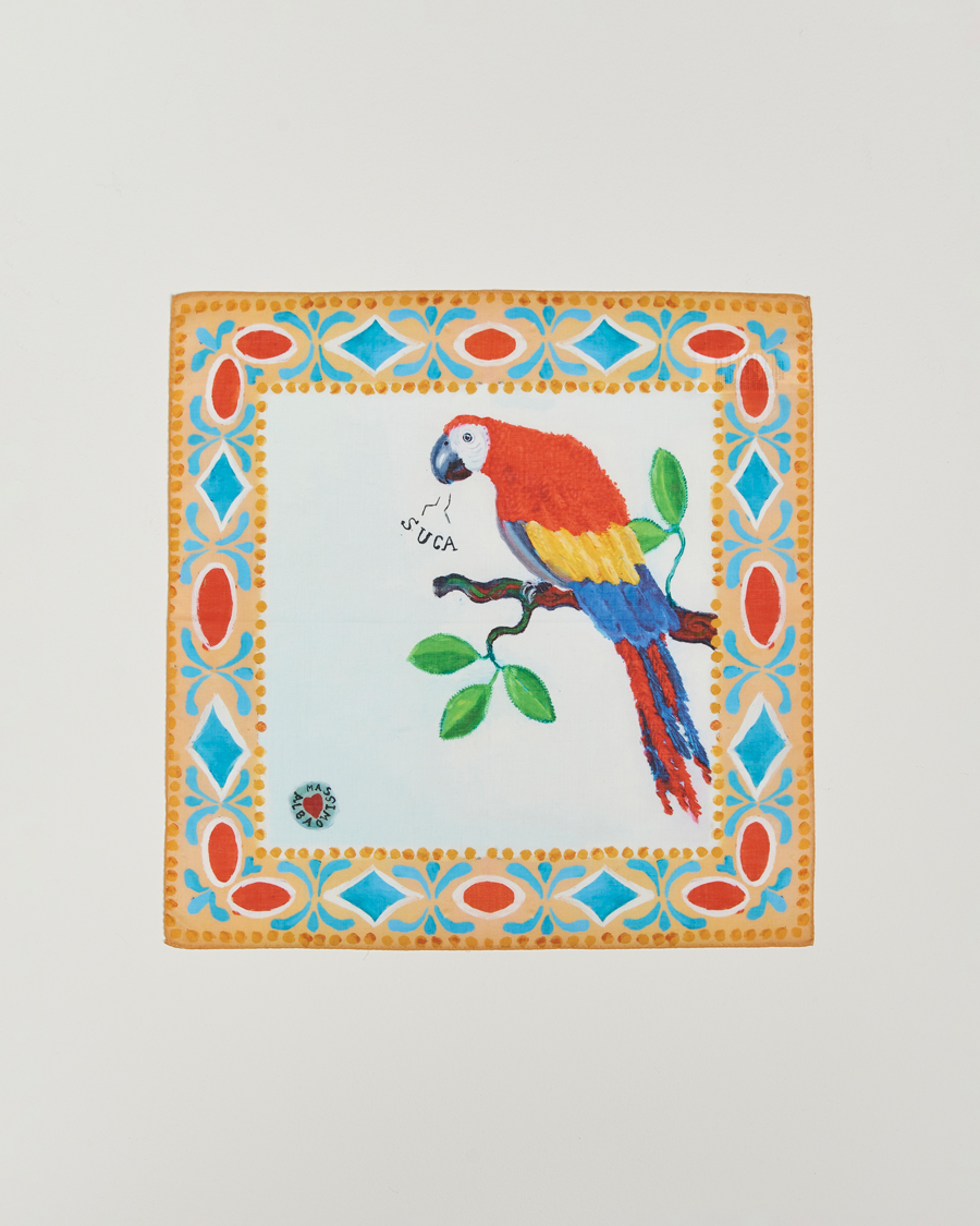 Homme | Massimo Alba Printed Cotton Pocket Square Pappagallo | Massimo Alba | Printed Cotton Pocket Square Pappagallo