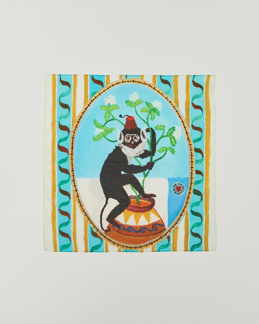 Homme | Massimo Alba Printed Cotton Pocket Square Cappucino | Massimo Alba | Printed Cotton Pocket Square Cappucino