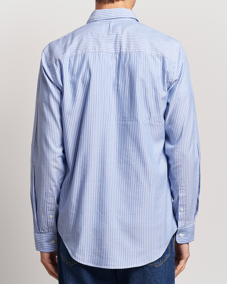 Homme | Chemises | NN07 | Arne Tencel Striped Shirt Blue/White