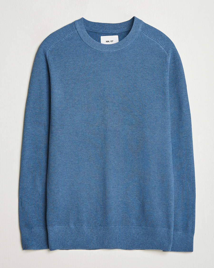 Homme | Pulls Et Tricots | NN07 | Kevin Cotton Knitted Sweater Bering Blue