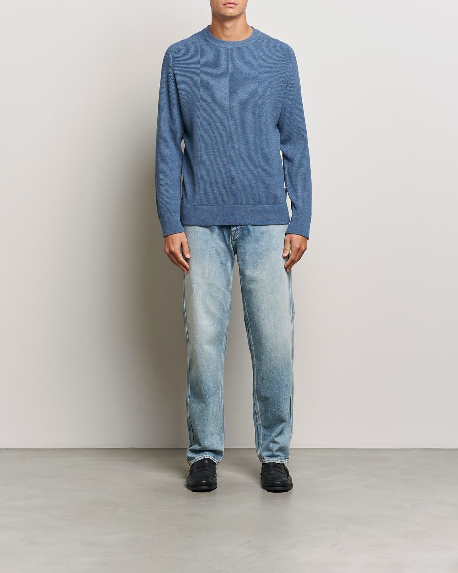 Homme | Pulls Et Tricots | NN07 | Kevin Cotton Knitted Sweater Bering Blue