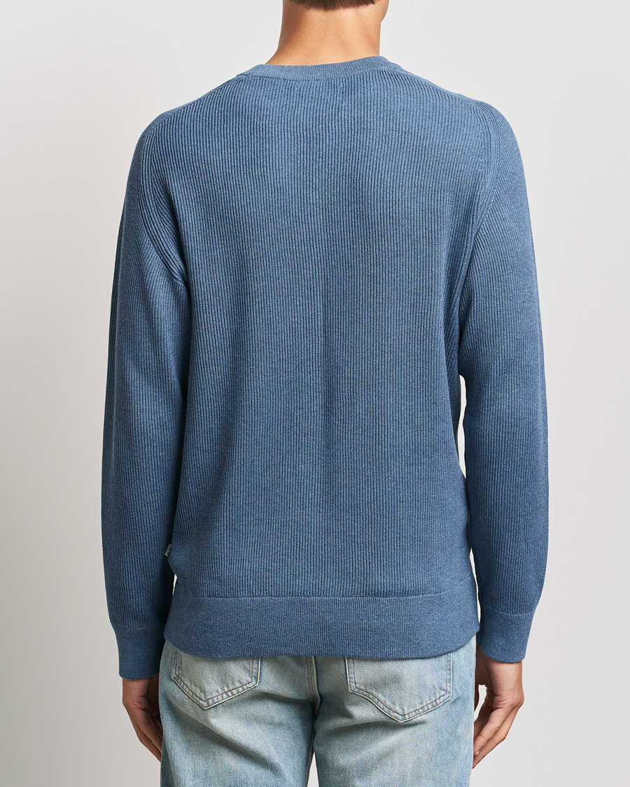 Homme | Pulls Et Tricots | NN07 | Kevin Cotton Knitted Sweater Bering Blue