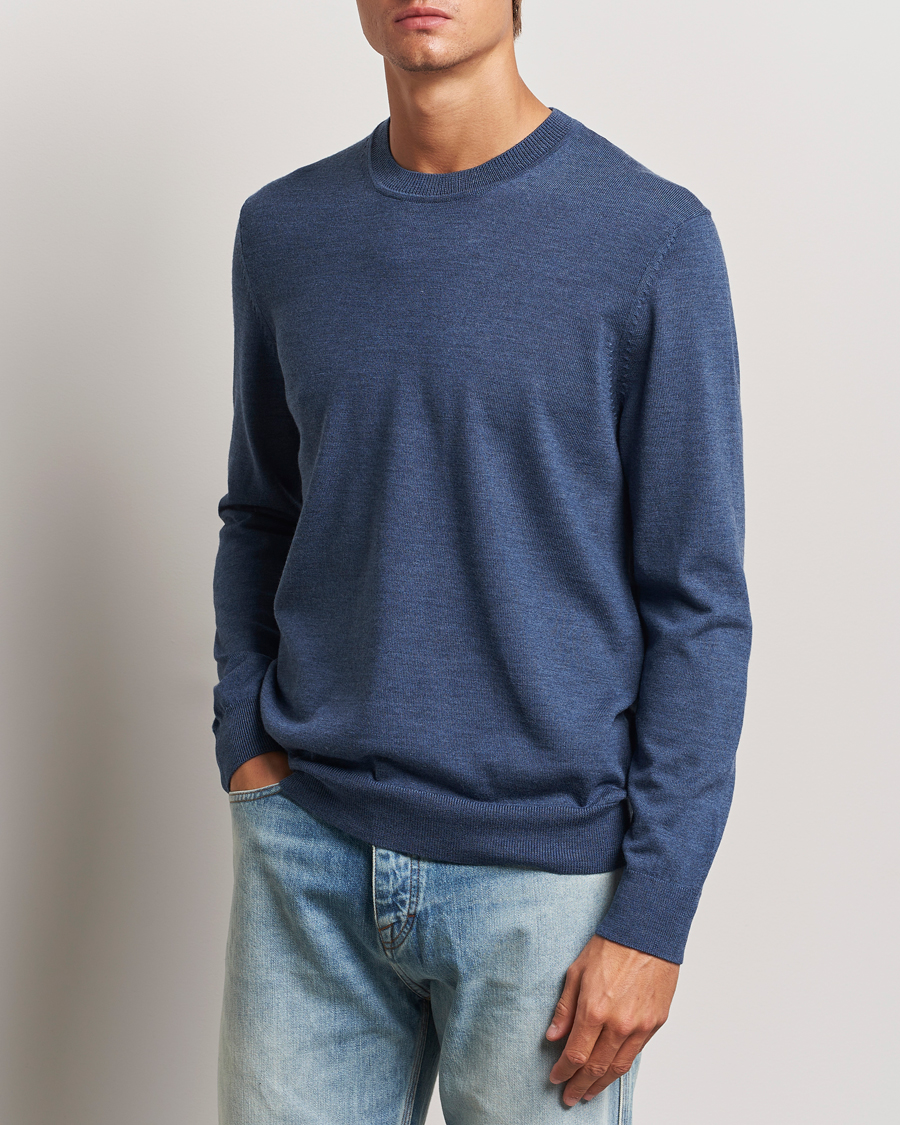 Homme | Pulls Et Tricots | NN07 | Ted Merino Crew Neck Pullover Bearing Sea