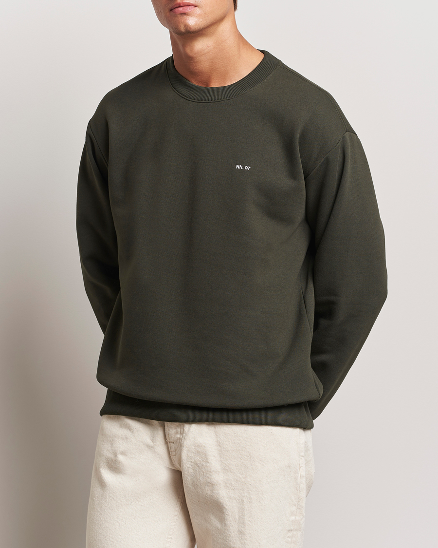 Homme | Pulls Et Tricots | NN07 | Briggs Crew Neck Sweatshirt Dark Army