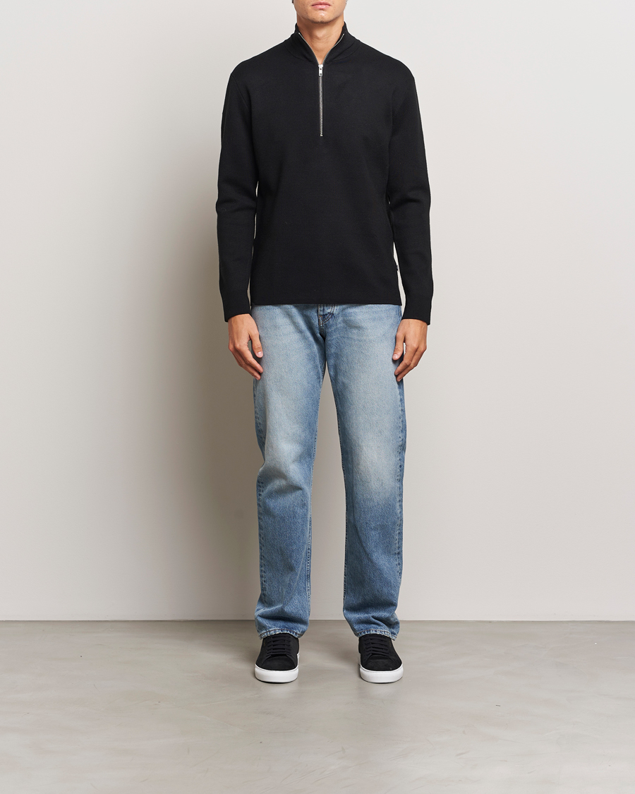 Homme | Pulls Et Tricots | NN07 | Harald Cotton/Modal Half Zip Black