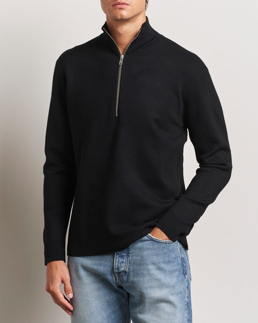 Homme | Pulls Et Tricots | NN07 | Harald Cotton/Modal Half Zip Black