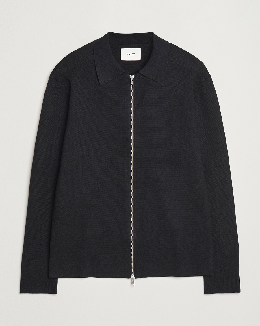 Homme | Pulls Et Tricots | NN07 | Harald Cotton/Modal Full Zip Black