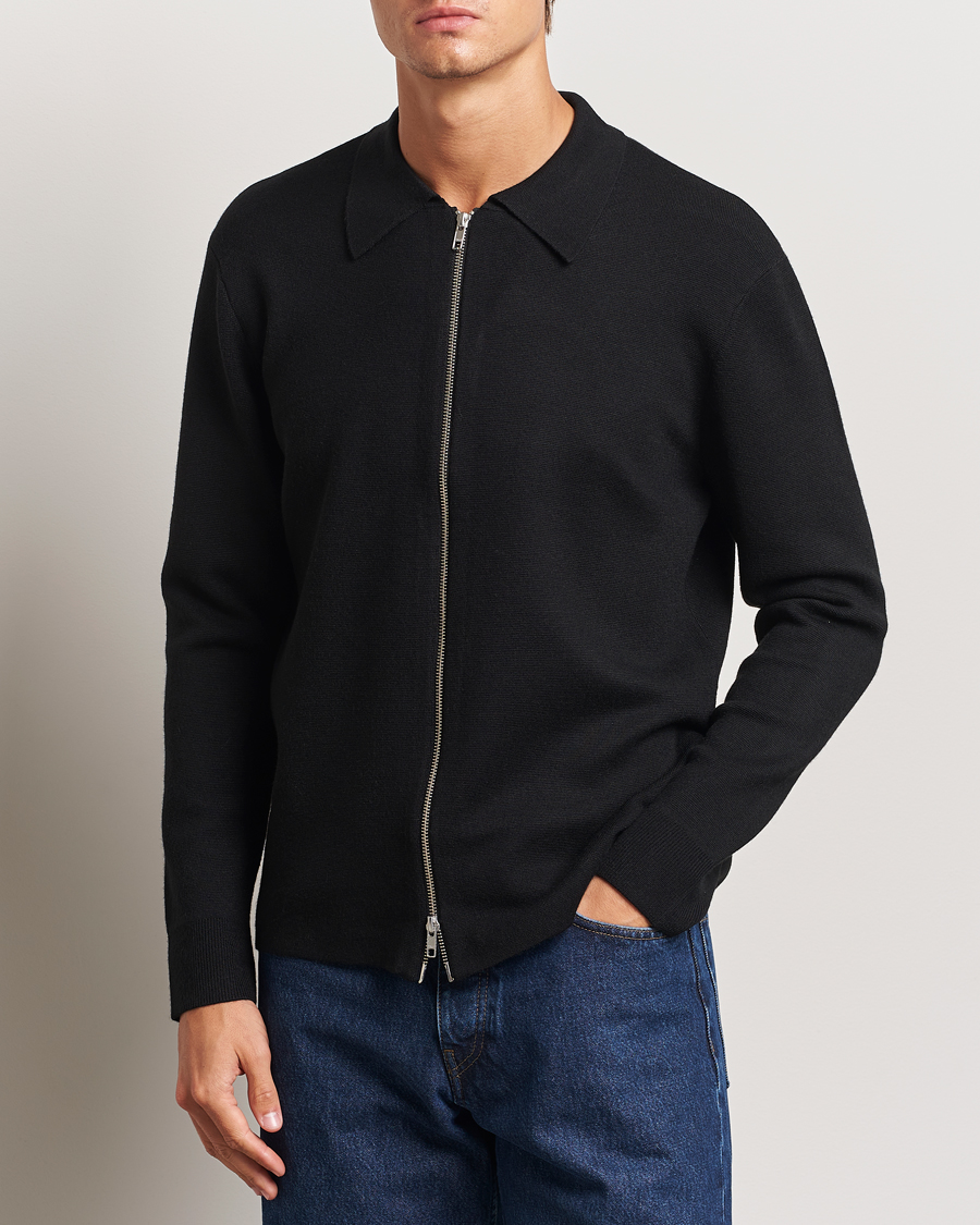 Homme | Pulls Et Tricots | NN07 | Harald Cotton/Modal Full Zip Black