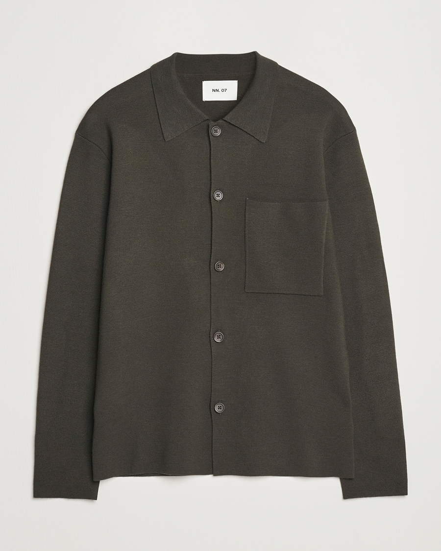 Homme | Pulls Et Tricots | NN07 | Jonas Cotton/Modal Cardigan Dark Army