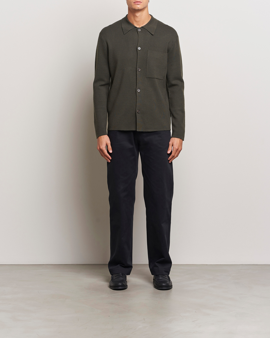 Homme | Pulls Et Tricots | NN07 | Jonas Cotton/Modal Cardigan Dark Army