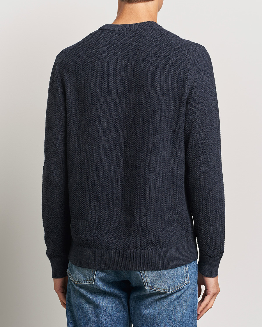 Homme | Pulls Et Tricots | NN07 | Pete Cotton Knitted Crew Neck Navy Melange