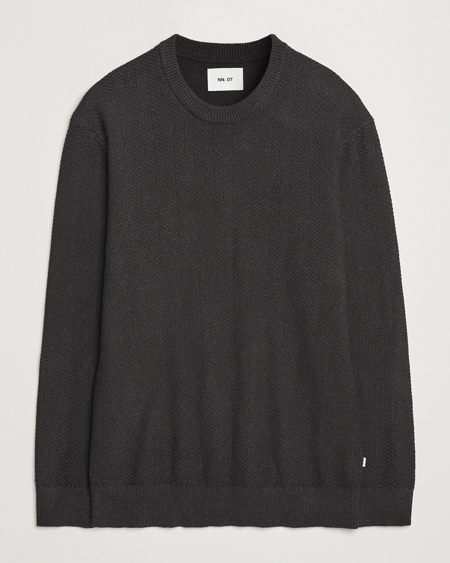 Homme | Pulls Et Tricots | NN07 | Pete Cotton Knitted Crew Neck Demitase Brown