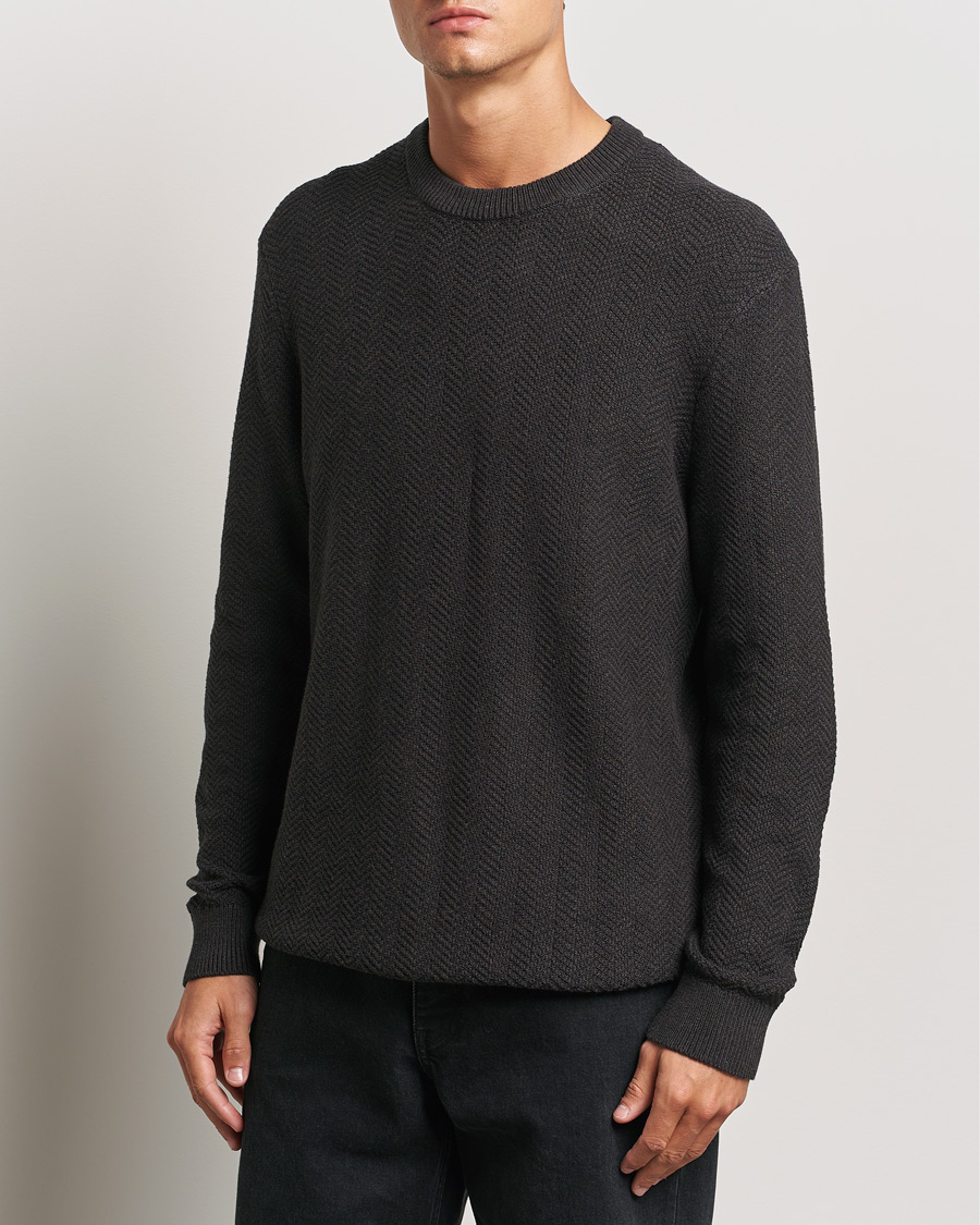 Homme | Pulls Et Tricots | NN07 | Pete Cotton Knitted Crew Neck Demitase Brown