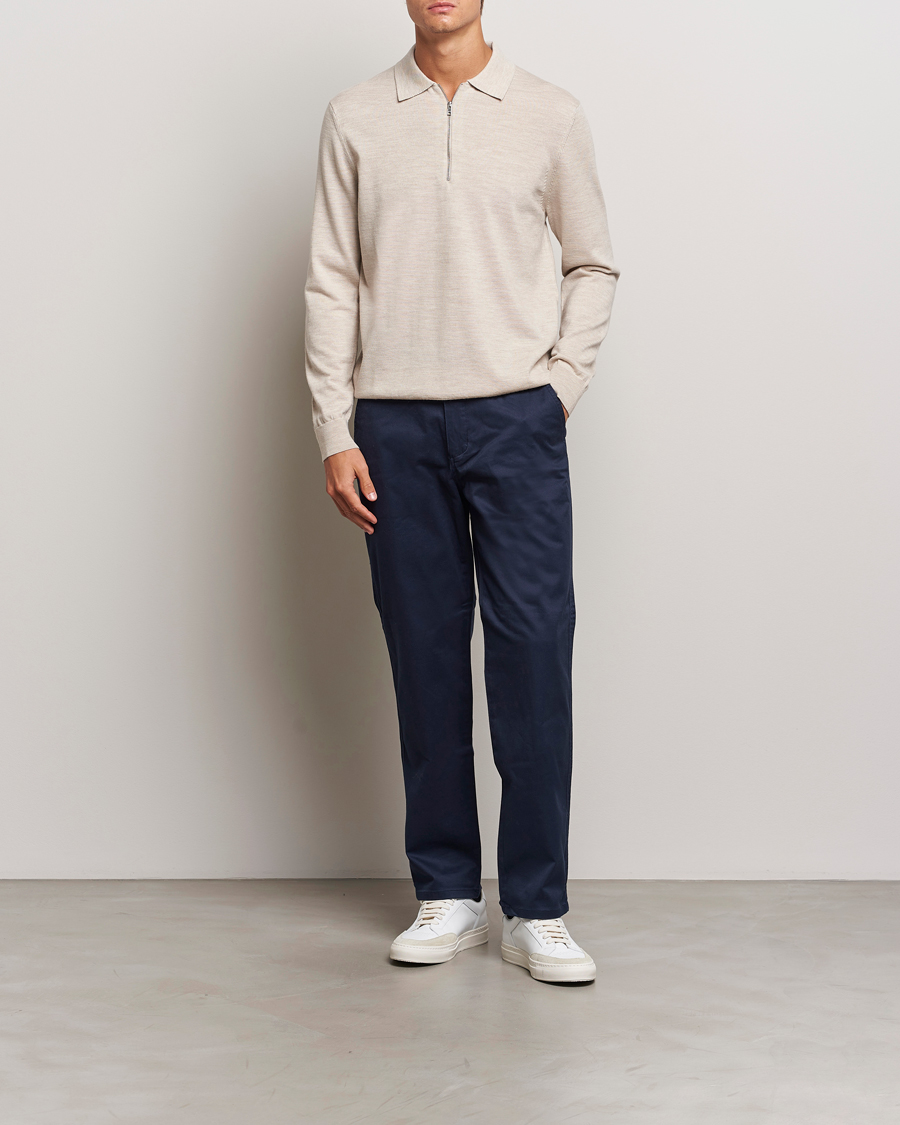Homme | Pulls Et Tricots | NN07 | Sergio Half Zip Light Khaki Melange